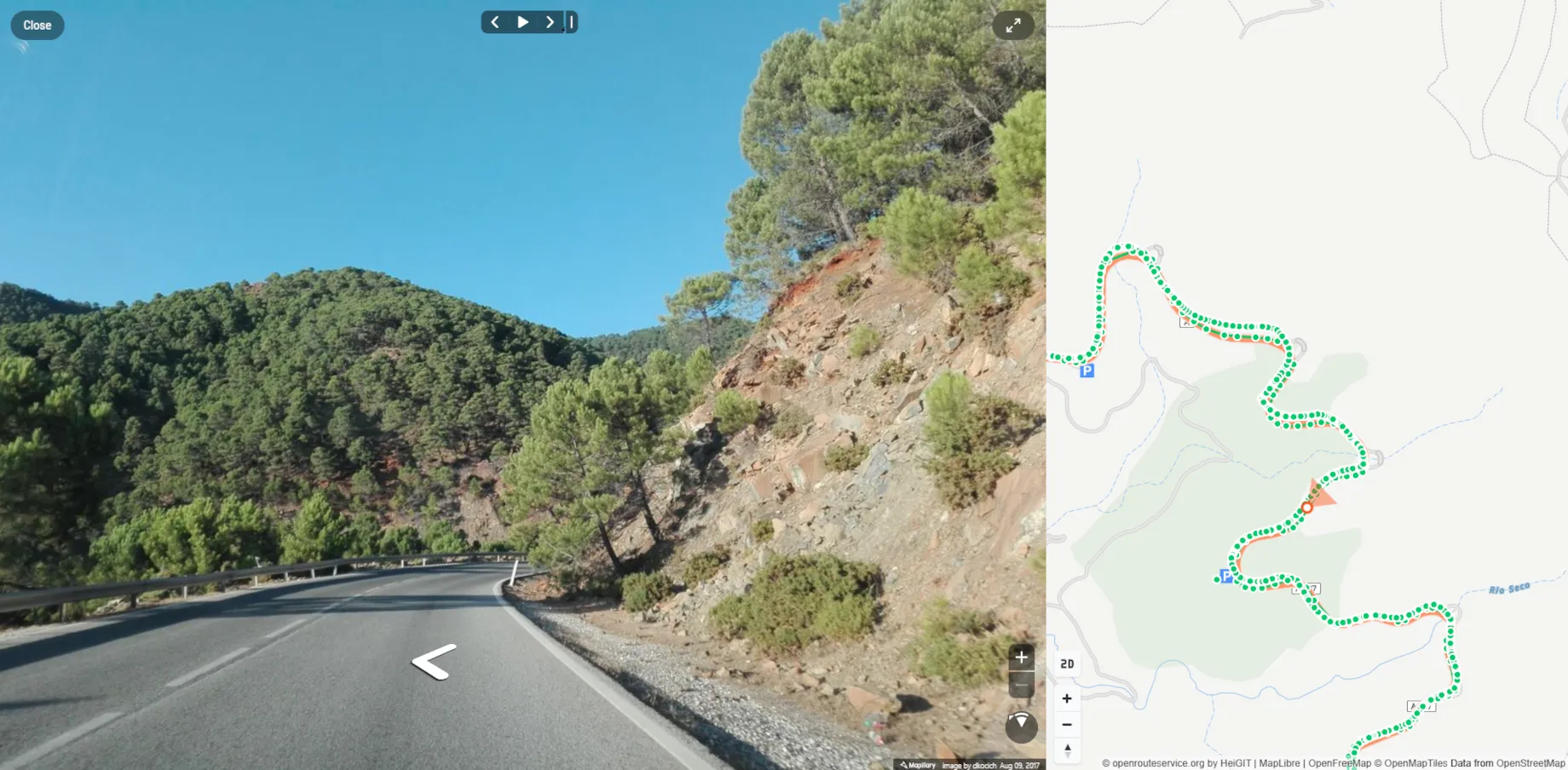 Mapillary Street-Level View