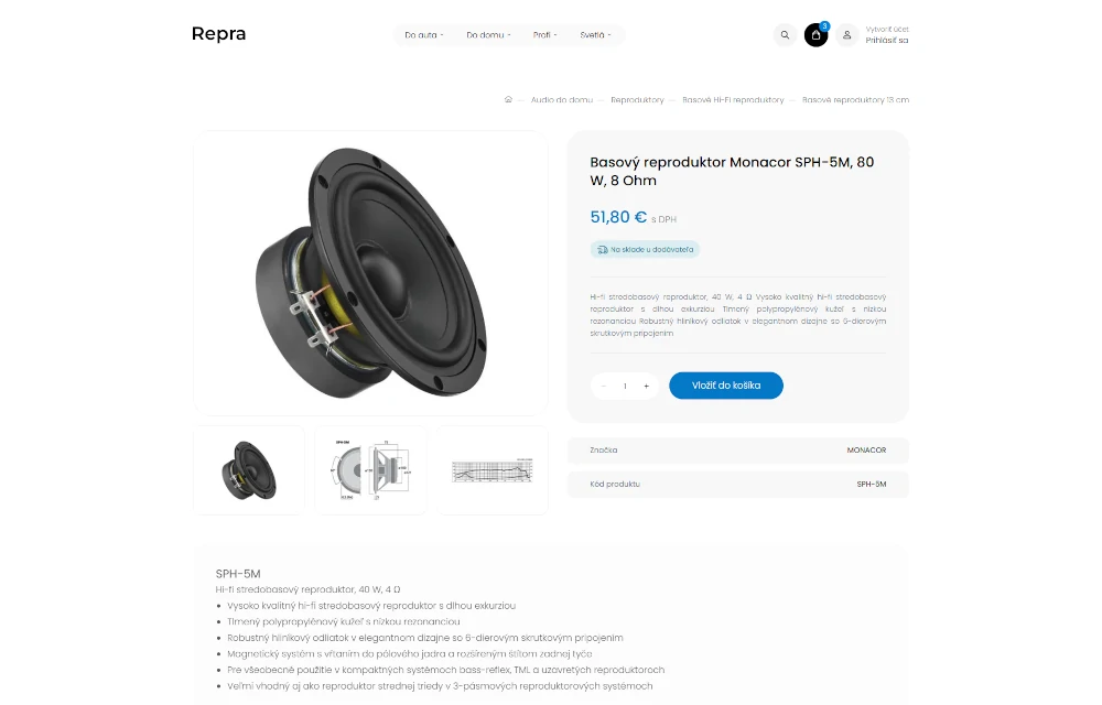 Product page
